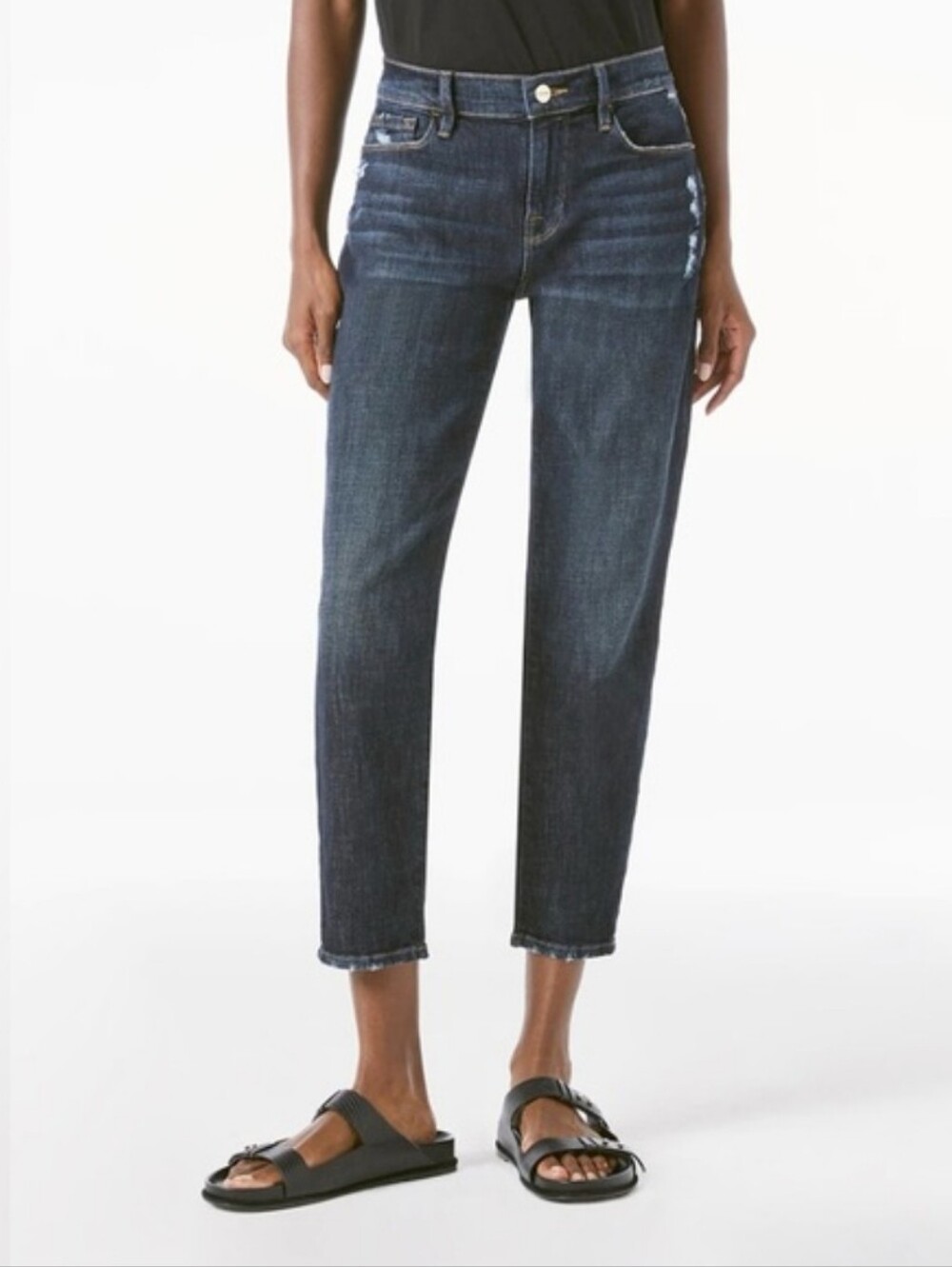 FRAME Le Garcon Crop Boyfriend Jeans in Covant Wash Size 26
